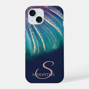 Elegant Chic Abstract,Navy Blue iPhone 15 Case