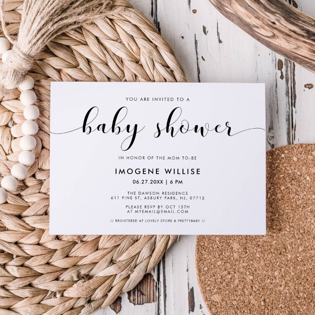 Elegant chic Baby shower Invitation (Creator Uploaded)