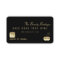 Elegant Chic Black Gold Luxury Credit Card