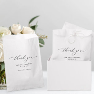 Elegant Chic Black & White Wedding Favour Bags