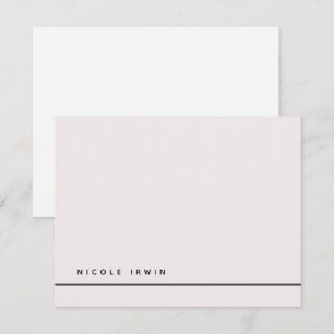Elegant Chic Border Ecru Modern Stationery Card