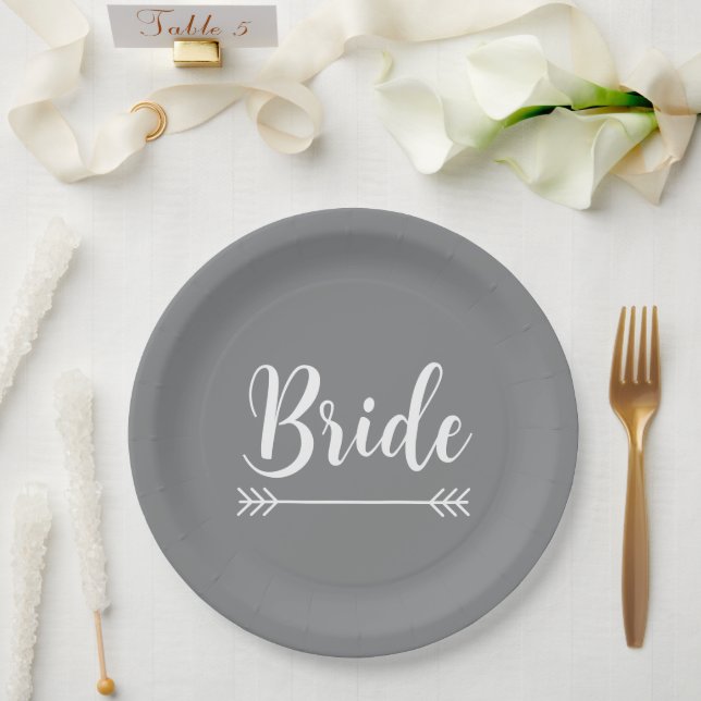 elegant chic BRIDE | Paper Plate (Wedding)