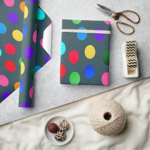 Elegant Chic Bright Fun and Colourful Blue Gift Wrapping Paper