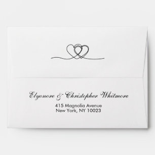 Elegant Chic Calligraphy Wedding Invitation Envelope