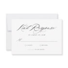 Elegant Chic Calligraphy Wedding RSVP Card