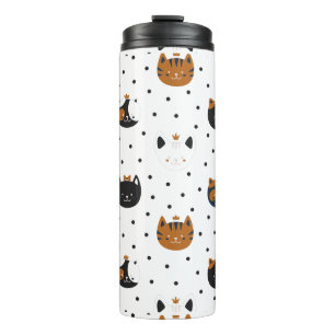 Elegant Chic Cat Patterns  Thermal Tumbler