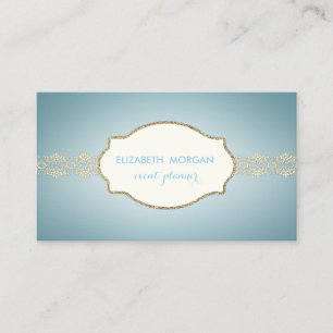 Elegant Chic Charming ,Gold Lace Business Card