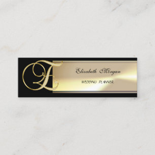Elegant Chic Charming Sophisticated-Monogram Mini Business Card
