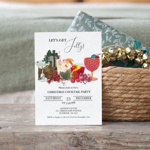 Elegant & chic christmas cocktail party invitation
