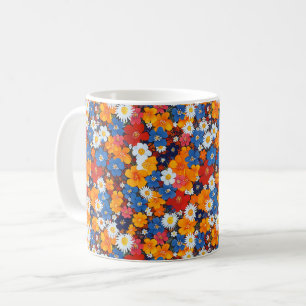 Elegant Chic Colourful Stylish Modern Flowers Coffee Mug