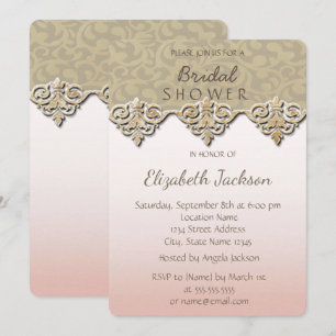Elegant Chic Damask  Bridal Shower Invitation