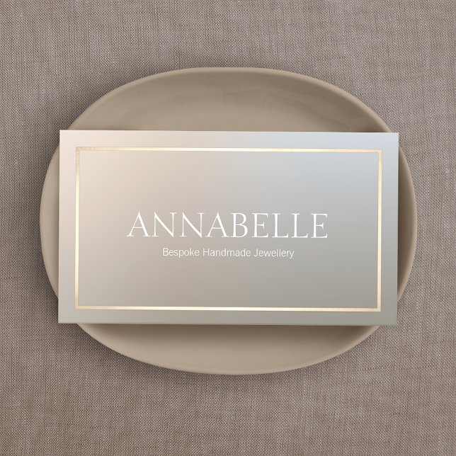 Elegant Chic Designer Gold Border Business Card (Creator Uploaded)