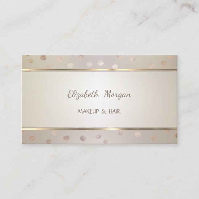 Elegant Chic ,Dots,Striped Appointment Card (Front)