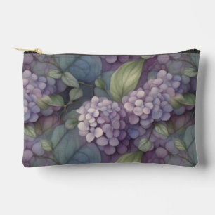 Elegant chic dusty purple boho watercolor floral accessory pouch