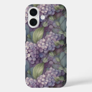 Elegant chic dusty purple boho watercolor floral  iPhone 16 case
