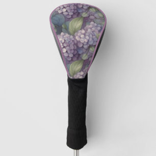 Elegant chic dusty purple boho watercolor floral golf head cover