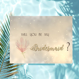 Elegant Chic  Floral Bridesmaid Card