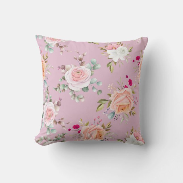 Elegant chic floral cushion (Front)