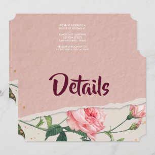 Elegant  chic   Floral    Invitation