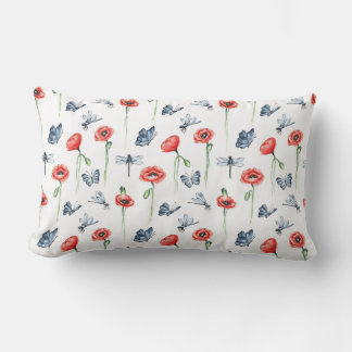 Elegant chic floral lumbar cushion