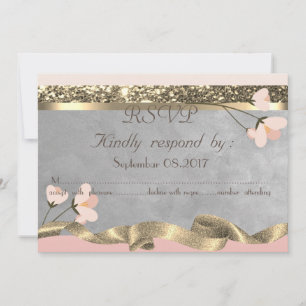 Elegant Chic  Floral RSVP Invitation
