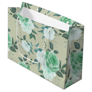Elegant chic flower large gift bag