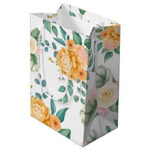 Elegant chic  flower medium gift bag