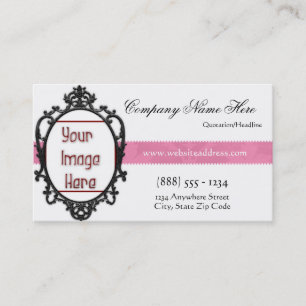Elegant Chic Frame Add Photo Business Card 2