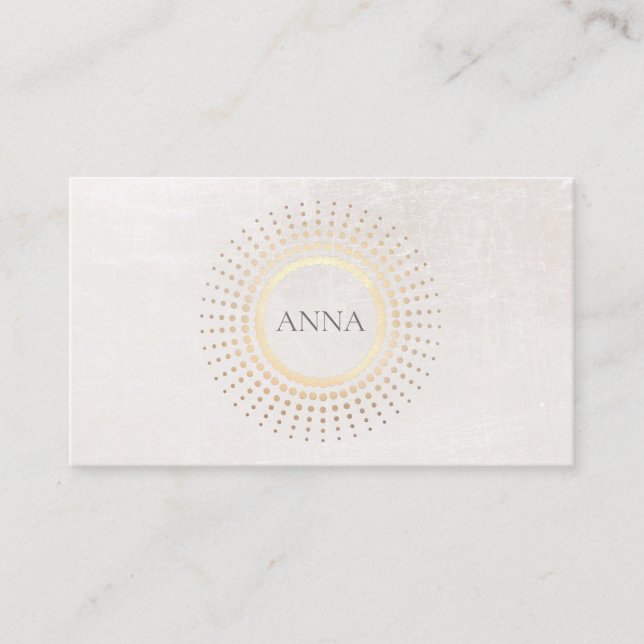 Elegant Chic Gold Circle Business Card (Front)