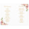 Elegant Chic Gold Floral Folded Wedding Program