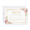Elegant Chic Gold Frame Blush Pink Floral Wedding