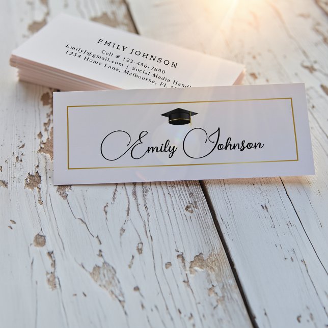 Elegant Chic Gold Graduate and Networking  Calling Card (Calling Card)
