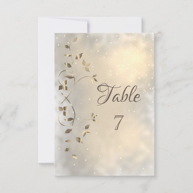 Elegant Chic Gold Leaves  Invitation (Front)