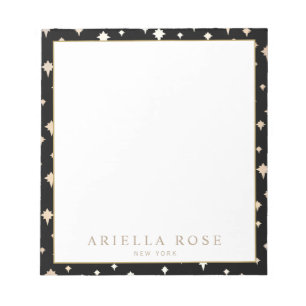 Elegant Chic Gold Stars Pattern Notepad