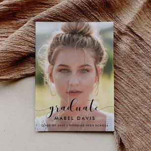 Elegant & chic graduation photo invitation