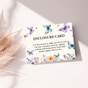 Elegant& Chic he give her butterflies Enclosure  Invitation