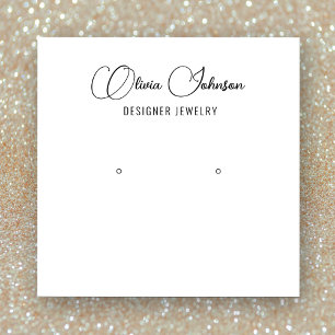 Elegant Chic Jewellery Earring Display Square Business Card