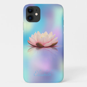 Elegant Chic Lotus Blue Holographic Case-Mate iPhone Case