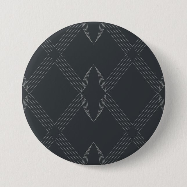 Elegant, chic, luxurious, simple line pattern 7.5 cm round badge (Front)