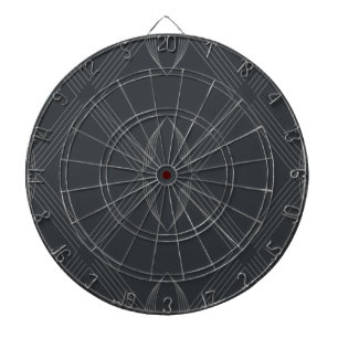 Elegant, chic, luxurious, simple line pattern dartboard