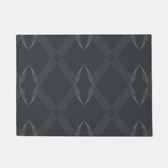 Elegant, chic, luxurious, simple line pattern doormat (Front)
