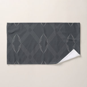 Elegant, chic, luxurious, simple line pattern hand towel