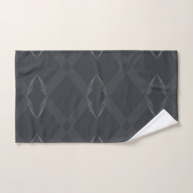 Elegant, chic, luxurious, simple line pattern hand towel (Hand Towel)