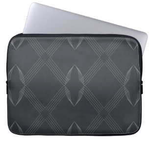 Elegant, chic, luxurious, simple line pattern laptop sleeve