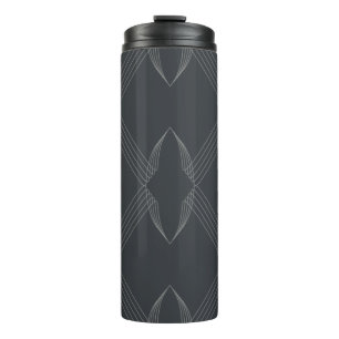 Elegant, chic, luxurious, simple line pattern thermal tumbler