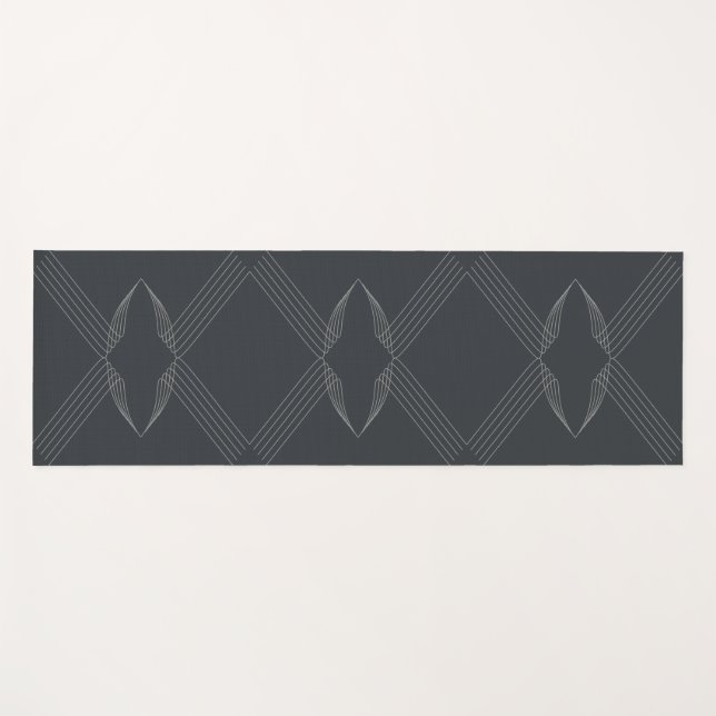 Elegant, chic, luxurious, simple line pattern yoga mat (Front (Horizontal))