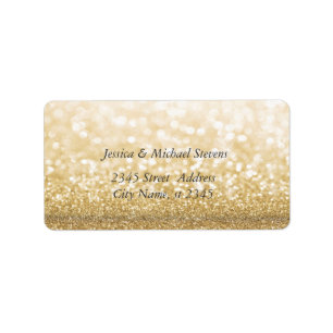 Elegant chic luxury contemporary glittery label