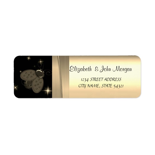 Elegant  Chic Luxury ,Faux Gold,Black,Ladybug (Front)