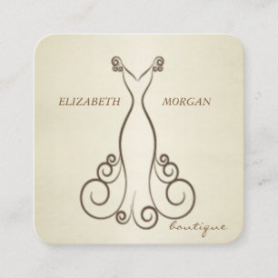Elegant Chic Luxury Professional,Dress Square Business Card
