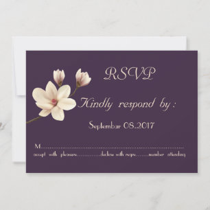 Elegant Chic Magnolia RSVP Invitation
